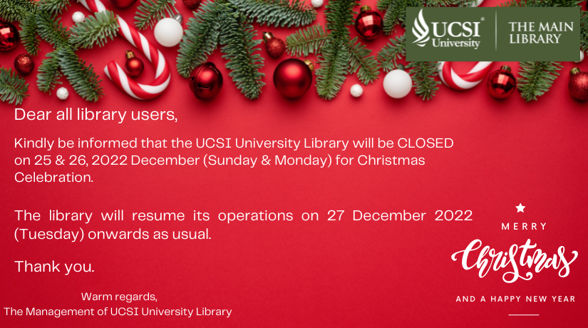 Closure Notice Christmas